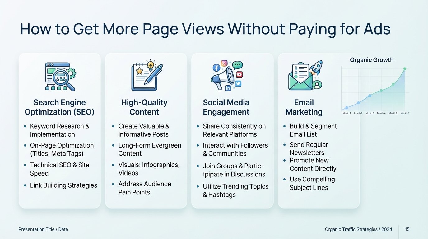 How to Get More Page Views Without Paying for Ads